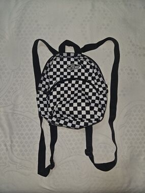 Vans "Got This" Checkerboard Mini Backpack Black White